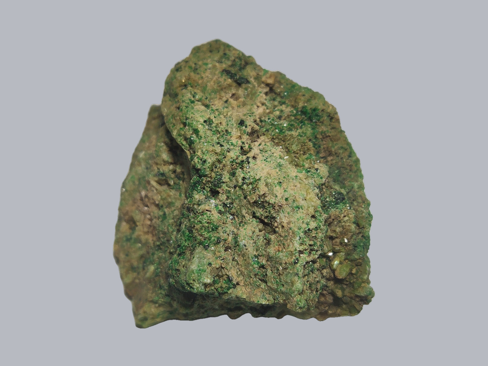 Chromium Grossular--Dropside, Oxford Nickel Mine, Estrie, Quebec, Canada